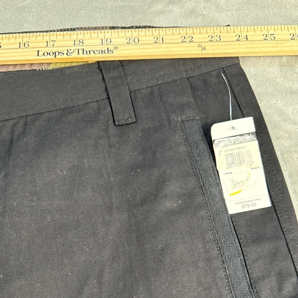 Coogi Australia Mens 46 Black Camo Cargo Shorts Cotton Colorblock Streetwear NEW